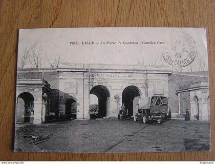 LILLE La Porte de Canteleu - Canteleu Gare Animée Nord France Carte Postale Postcard