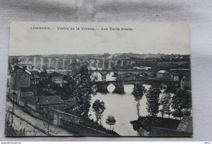 Limoges, les trois ponts, vallée de la Vienne, Haute Vienne 87