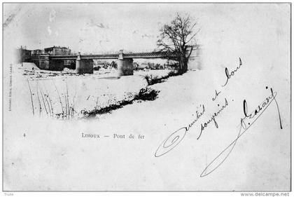 LIMOUX PONT DE FER SOUS LA NEIGE CARTE PRECURSEUR