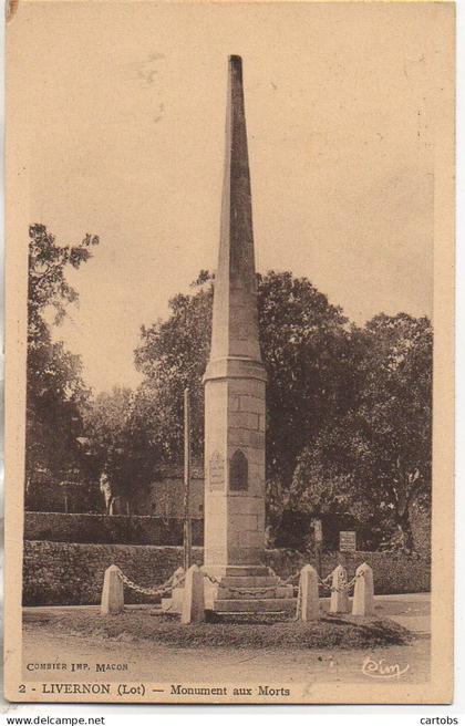 46  LIVERNON   Monument aux Morts