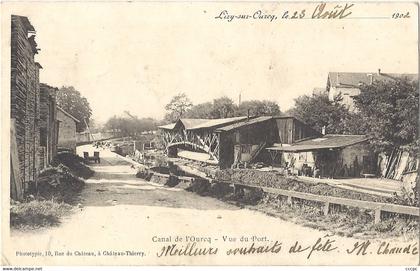 CPA Lizy-sur-Ourcq Canal de l'Ourcq Vue du Port