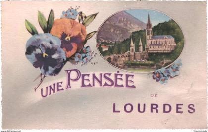 CPA- Carte Postale -France-Lourdes- Une pensée de Lourdes  VM43983+