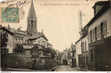 CPA LOUVECIENNES Rue de l'Eglise (1411764)