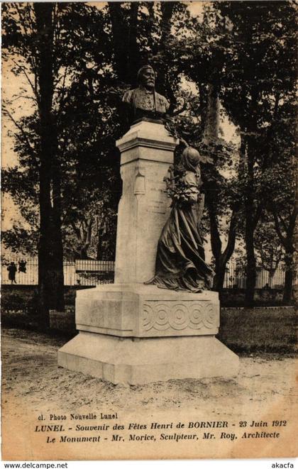 CPA Herault Lunel Monument de Bornier (984393)