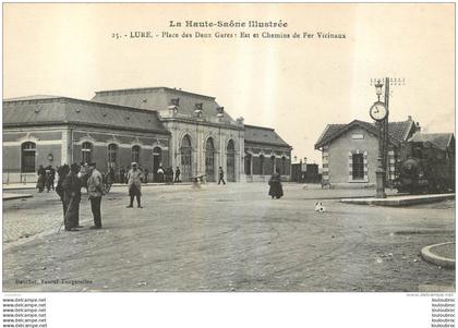 LURE PLACE DES DEUX GARES EST ET CHEMINS DE FER  VICINAUX