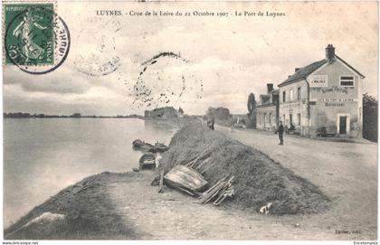 CPA Carte postale France Luynes  Crue de la Loire Port de Luynes 1907 VM82177