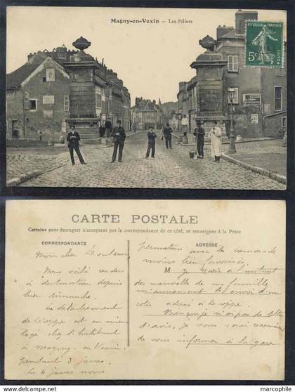 MAGNY EN VEXIN  - VAL D'OISE / CPA ANIMEE (ref CP785)