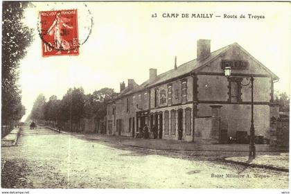 Carte Postale Ancienne de  MAILLY-LE CAMP -route de TROYES