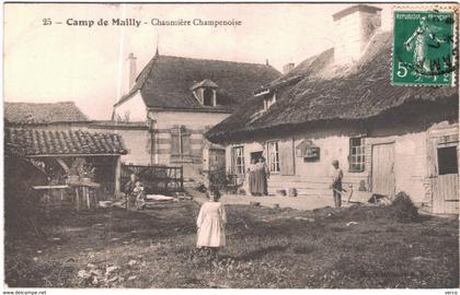 Carte Postale Ancienne - MAILLY LE CAMP-Chaumière Champenoise