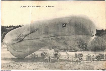 Carte Postale Ancienne - MAILLY LE CAMP-La saucisse