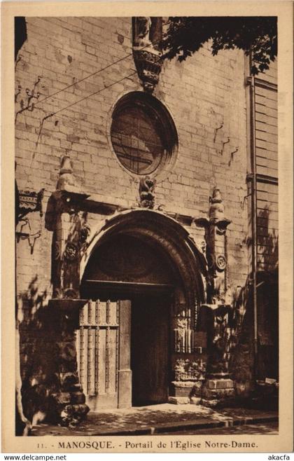 CPA MANOSQUE - Portail de l'Eglise Notre-Dame (142948)