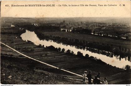 CPA MANTES-la-JOLIE La Ville - La Seine et l'Ile aux Dames (1411539)