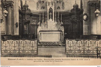 CPA MANZAT Interieur de l'Eglise (1252905)