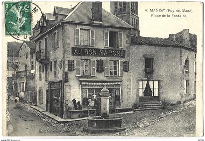 MANZAT - Place de la Fontaine