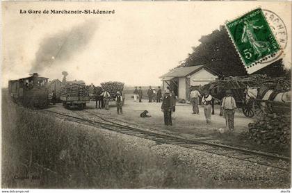 CPA AK MARCHENOIR-St-LEONARD La Gare TRAM VAPEUR  (977256)