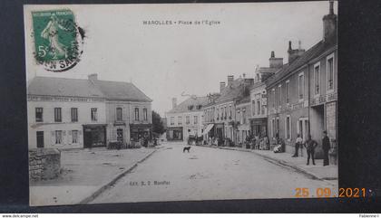 CPA - Marolles - Place de l'Eglise