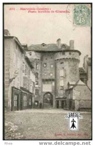 48 Marvejols - 331 - Marvejols (Lozère): Porte fortifiée de Chanelle - cpa