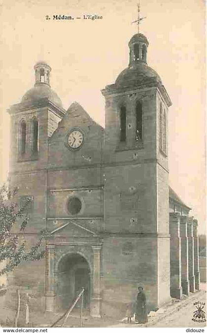 78 - Médan - L'Eglise - Animée - CPA - Voir Scans Recto-Verso