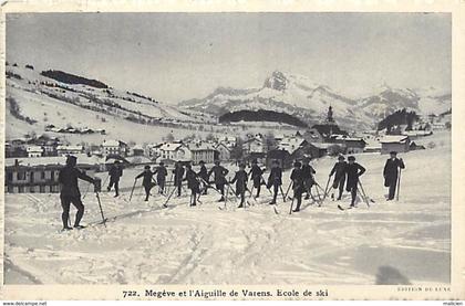 - dpts div.-ref-AC105- haute savoie - megeve - leçon de ski - skieurs - sports d hiver - carte bon etat -