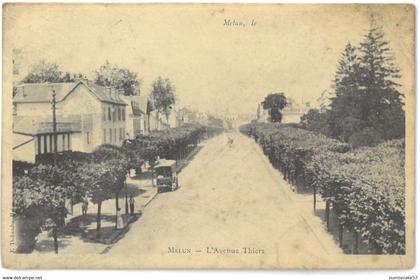 CPA MELUN - L'Avenue Thiers - Ed. E. Thibaudin , Melun