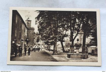 M177, Meyrueis, place Sully, tour de l'horloge, Lozère 48