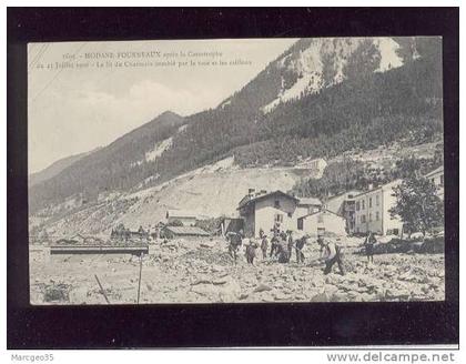 modane fourneaux après la catastrophe du 23 juil.1906 édit.reynaud n° 1605 animée cachet hôpital auxilliaire la ravoire