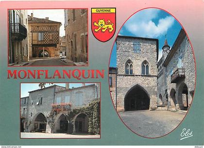 47 - Monflanquin - Multivues - Blasons - Carte Neuve - CPM - Voir Scans Recto-Verso