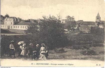 CPA Montendre Groupe Scolaire et l'Eglise