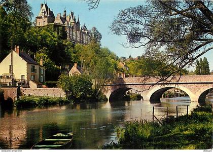 28 - Montigny le Gannelon - Le pont sur le Loir et le chateau - CPM - Voir Scans Recto-Verso