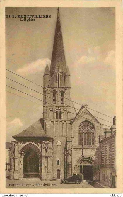 76 - Montivilliers - L'Eglise - CPA - Oblitération ronde de 1935 - Voir Scans Recto-Verso