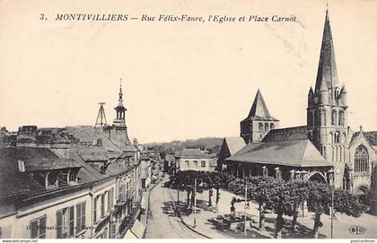 Montivilliers (76) Rue Félix-Faure, l'église et Place Carnot - Ed. E.L.D. 3