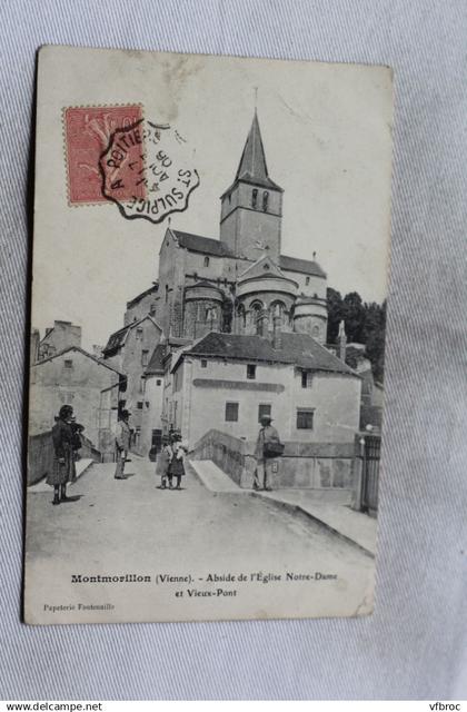 Cpa 1906, Montmorillon, abside de l'église Notre Dame, Vienne 86