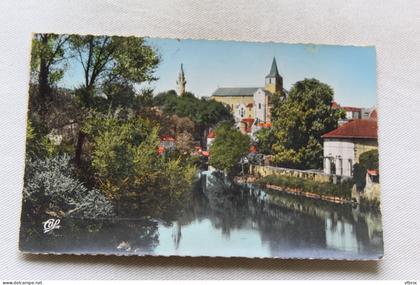 Cpsm 1959, Montmorillon, la Gartempe et l'église, Vienne 86