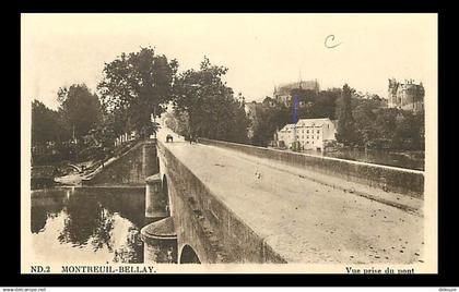 49 - Montreuil-Bellay - Vue prise du pont - CPA - Voir Scans Recto-Verso