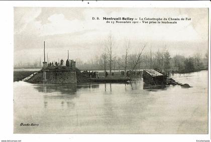 CPA Carte Postale  France-Montreuil Bellay Accident  ferroviaire  du 23/11/1911 VM25878p