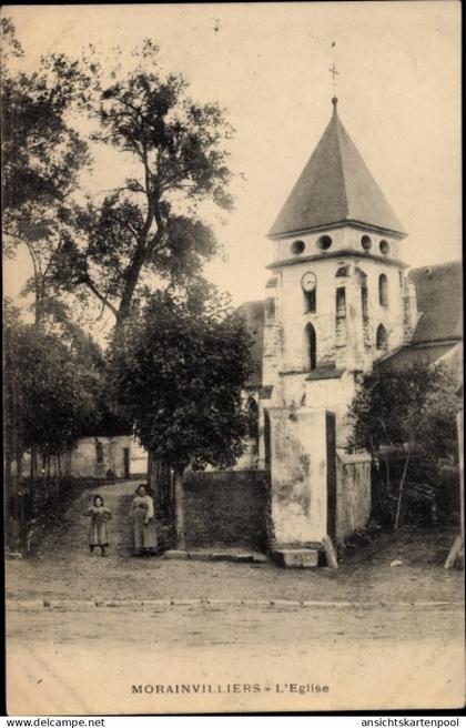 CPA Morainvilliers Yvelines, L'Eglise