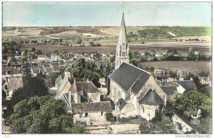 CPSM Morée - Vue aérienne - Eglise