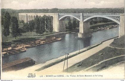 CPA Moret-sur-Loing Le Viaduc de St-Mammès et le Loing