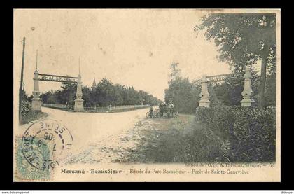 91 - Morsang sur Orge - Entrée du Parc Beauséjour - Forêt de Sainte-Geneviève - Animée - CPA - Oblitération de 1905 - Vo