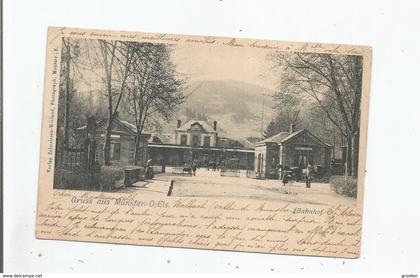 GRUSS AUS MUNSTER O/ELS  BAHNHOF (MUNSTER HAUT RHIN GARE)