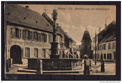 67 - Mutzig i. Els. - Marktbrunnen mit Unterlorturm - Fontaine