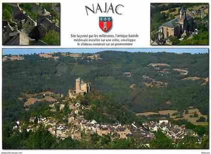 12 - Najac - Multivues - Blasons - CPM - Voir Scans Recto-Verso