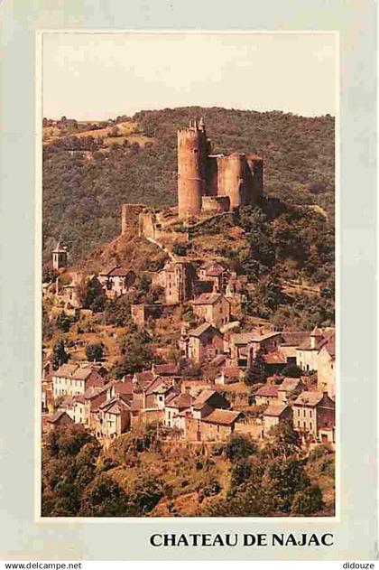 12 - Najac - Perché sur un piton rocheux le bourg de Najac dominé par son château - CPM - Voir Scans Recto-Verso