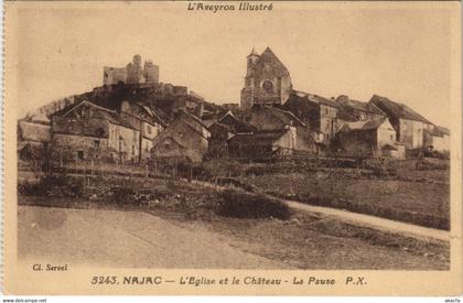 CPA NAJAC - L'Église et le Chateau (133478)