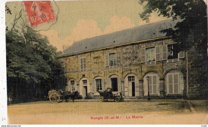 NANGIS LA MAIRIE (CARTE TOILEE ET COLORISEE)