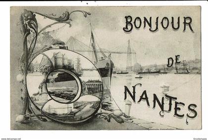 CPA-Carte Postale-France-Nantes- Bonjour de Nantes- VM10690