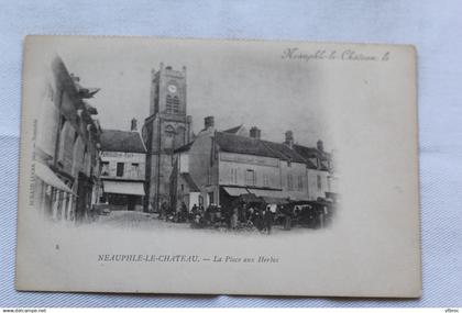 Neauphle le Château, la place aux herbes, Yvelines 78