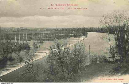 82 - Nègrepelisse - Vue sur l'Aveyron - Oblitération ronde de 1910 - CPA - Voir Scans Recto-Verso