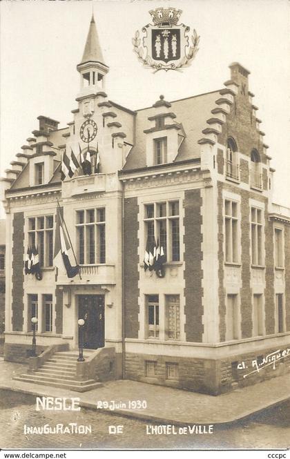 CPA Nesle Inauguration de l'Hôtel de Ville