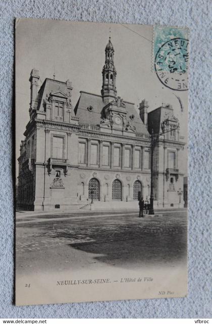 F170, Cpa 1905, Neuilly sur Seine, l'hôtel de ville, Hauts de Seine 92